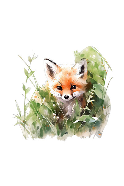 INOVATIX Set de 8 piese, autocolant pui de vulpe, INOVATIX®. 6 cm