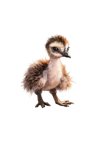 INOVATIX Set de 8 bucăți, autocolant pui de struț, INOVATIX®. 6 cm