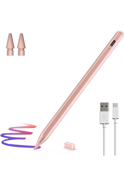 Fibaks iPad A16 Air 6/7/8/9/10/11/12. Generation Palm Red Palm Rejection Tablet Pen Stylus Writing Drawing Pen