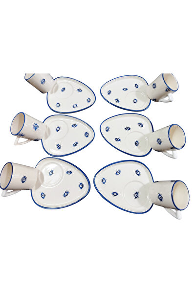 Ganita home Kahve Fincanı 6 Kisilik Alaçatı Model Double Boy 100 ML