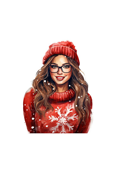 INOVATIX Set de 8 piese, autocolant pulover de iarnă Camelia, INOVATIX®. 6 cm