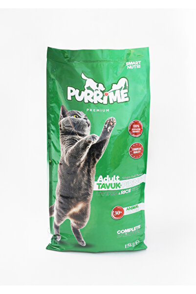 Purrime Tavuk Etli Kedi Maması 15Kg - Yüksek Protein, Düşük Tahıl - %30 Prote...