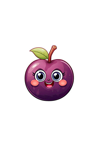 INOVATIX Σετ 8 τεμαχίων, Αυτοκόλλητο Plum in Love, INOVATIX®. 6 εκ.