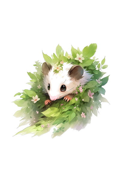 INOVATIX Set de 8 bucăți, autocolant pui de opossum, INOVATIX®. 6 cm