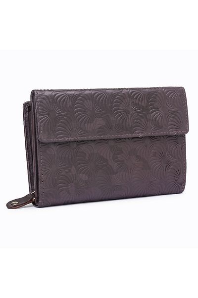 delis Women's wallet, Lyrda PT1358, genuine leather, Dark brown