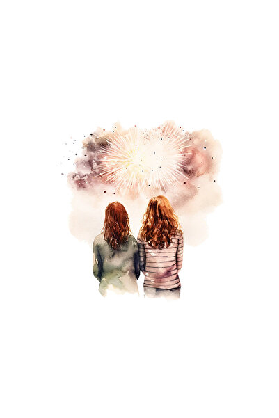 INOVATIX Set de 8 piese, autocolant Prieteni care se uită la artificii, INOVA...