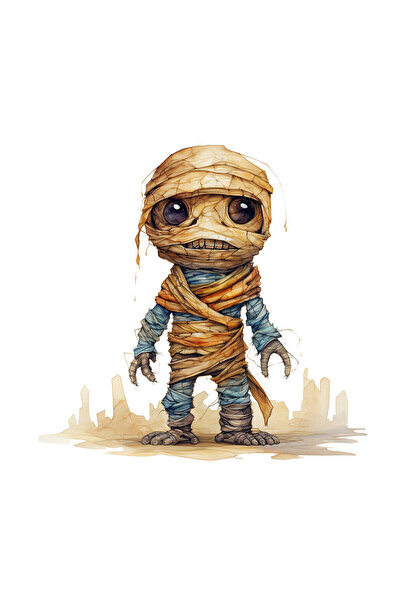 INOVATIX Set de 8 piese, autocolant monstru mumie cu dinți, INOVATIX®. 6 cm