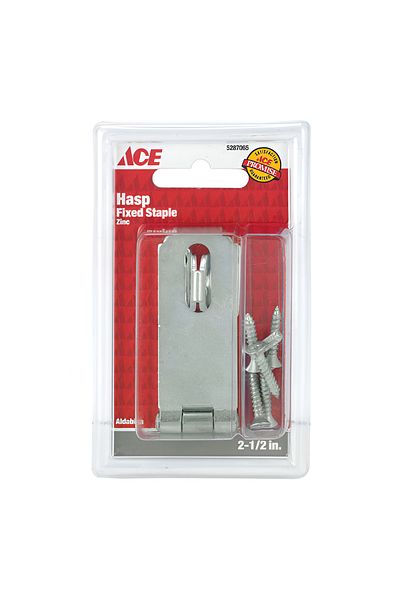ACE High Quality Zinc Fixed Staple Safety Hasp Silver 2-1/2inch