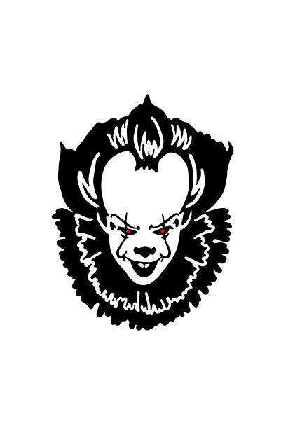 INOVATIX Set de 8 piese, autocolant Pennywise Evil, INOVATIX®. 6 cm