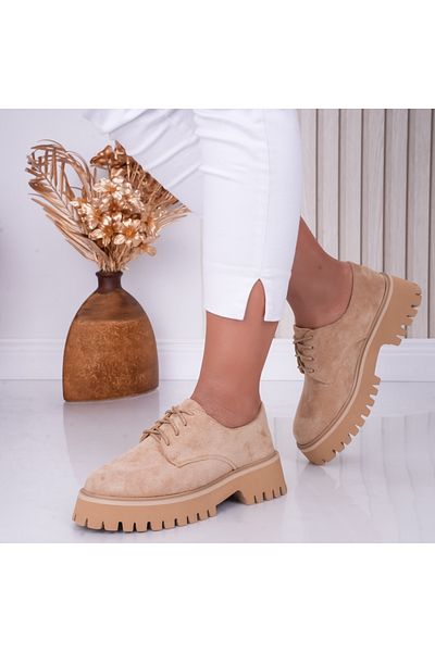 MODA STİL Women's casual shoes Camel made of Beny Eco-leather, 40