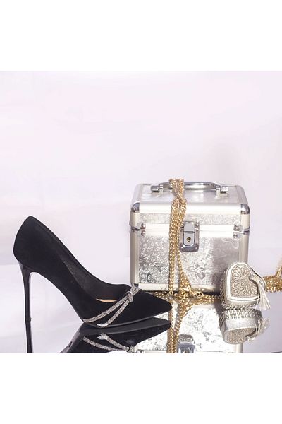 MODA STİL Stiletto heel, black suede, 37