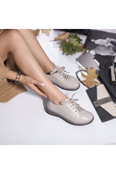 ANGEL BLUE Pantofi casual damă bety gri din piele, 36