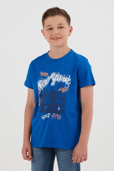 Fulla Moda Tricou pentru băiat, 100% bumbac, imprimat New York