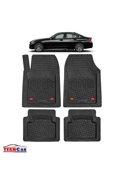 TEAMCAR ® Car Mats Tray Type Compatible Bmw 3 Series G20/g21 (2019–2025) Black Durable Material
