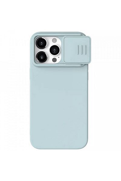 Nillkin Carcasă pentru iPhone 15 Pro Max - Nillkin CamShield Silky MagSafe Silicon - Albastru Opaco