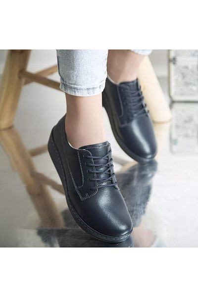 MODA STİL Casual shoes terry navy genuine leather, 36