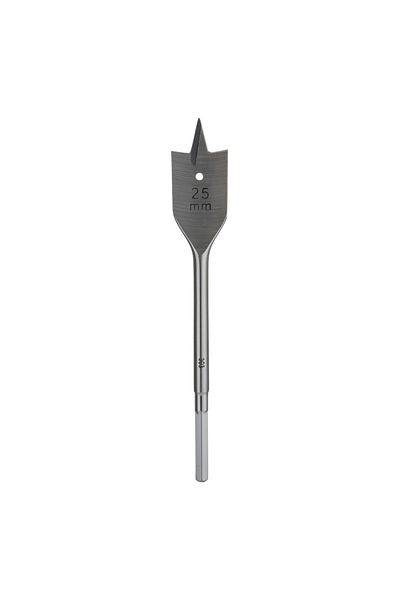 Bosch Flat Head Tempered Steel Spade Bit Silver 25 x 165mm