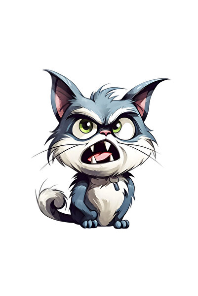 INOVATIX Set de 8 autocolante cu pisică piperată, INOVATIX®. 6 cm