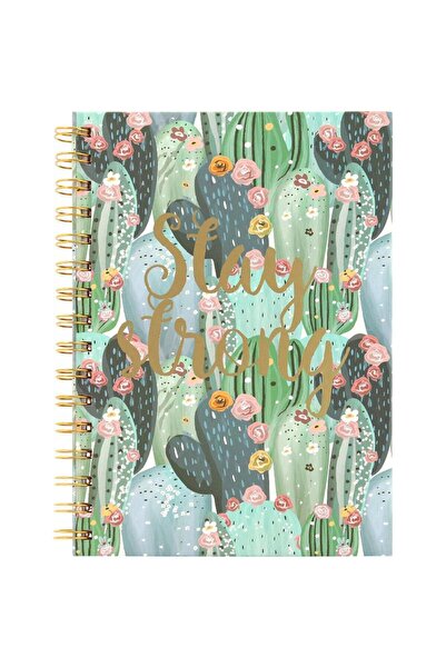 Roco دفتر تمارين "ابق قويًا" صبار A5 80 ورقة مسطرة مفردة (عربي) أخضر