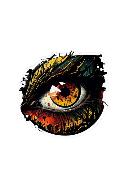 INOVATIX Set of 8 pieces, Karma Dragon Eye Sticker, INOVATIX®. 6 cm
