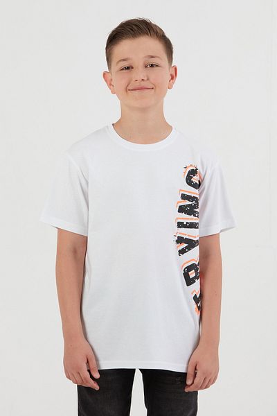 Fulla Moda 100% Cotton Trying Printed Boy's T-Shirt