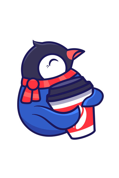 INOVATIX Σετ 8 τεμαχίων, καφέ αυτοκόλλητο πιγκουίνου, INOVATIX®. 6 εκ.