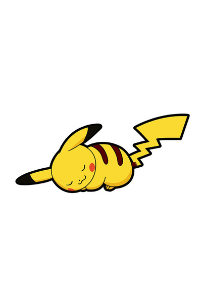 INOVATIX Set de 8 autocolante Pokemon Pikachu dormind, INOVATIX®. 6 cm