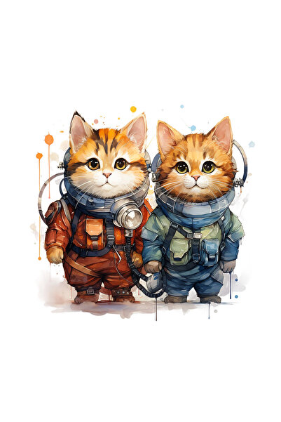 INOVATIX Σετ 8 τεμαχίων, αυτοκόλλητο Tuker Cats, INOVATIX®. 6 εκ.