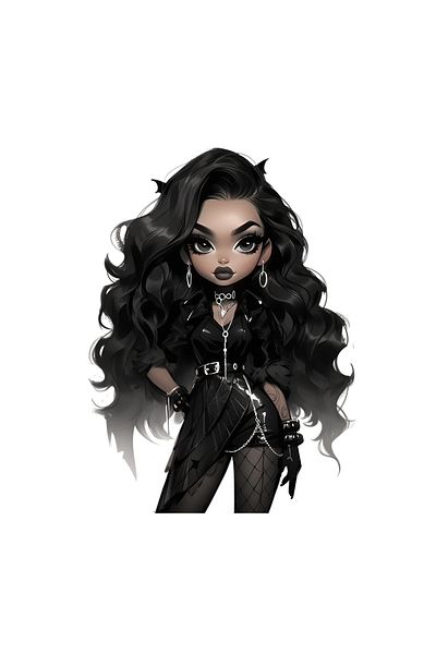 INOVATIX Set de 8 autocolante Demon Doll Haven, INOVATIX®. 6 cm