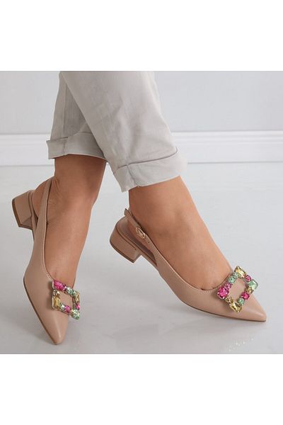 MODA STİL Women's Nude Shoes Made of Eco-Leather Enver, 41