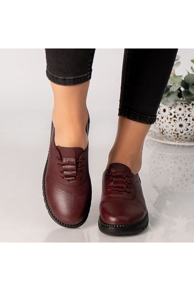 MODA STİL Women's red shoes, Adina, ecological leather, 41