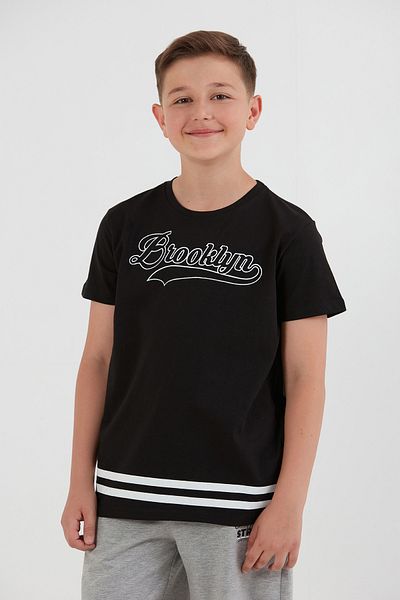 Fulla Moda 100% Cotton Brooklyn Printed Boy's T-Shirt