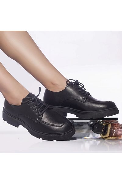 MODA STİL Casual shoes genoveva black eco-leather, 39