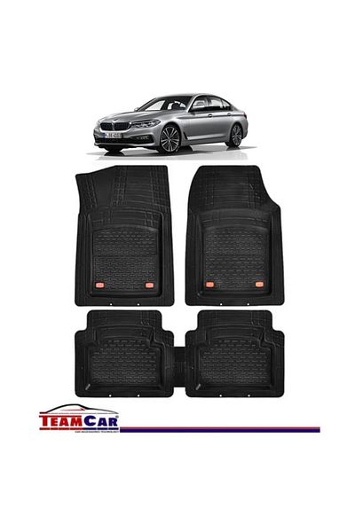 TEAMCAR ® Car Mats Tray Type Compatible Bmw 5 Series G30/g31 (2017–PRESENT) Black Durable Material