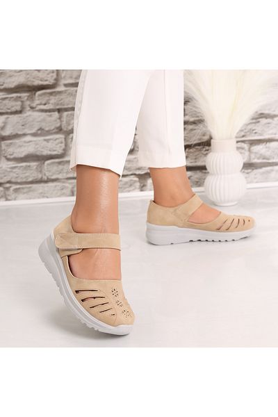 MODA STİL Pantofi Dama Casual Kaki Din Piele Ecologica Rawda, 39