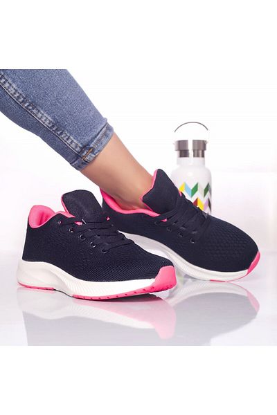MODA STİL Cesara textile sports shoes navy blue-pink, 37