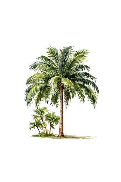 INOVATIX Set de 8 bucăți, autocolant familie palmieri, INOVATIX®. 6 cm