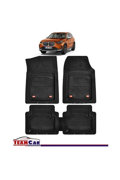 TEAMCAR Covorașe auto tip tavă compatibile cu BMW X1 U11 (2022–prezent), negre, material durabil