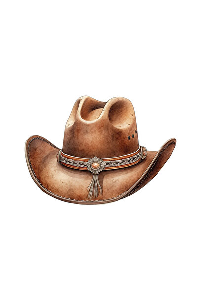 INOVATIX Σετ 8 τεμαχίων, αυτοκόλλητο καπέλο Jaws Cowboy, INOVATIX®. 6 εκ.
