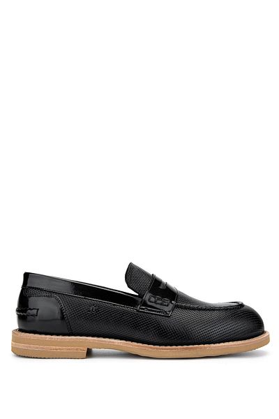 Tamer Tanca Men's Genuine Leather Black Loafer Shoes