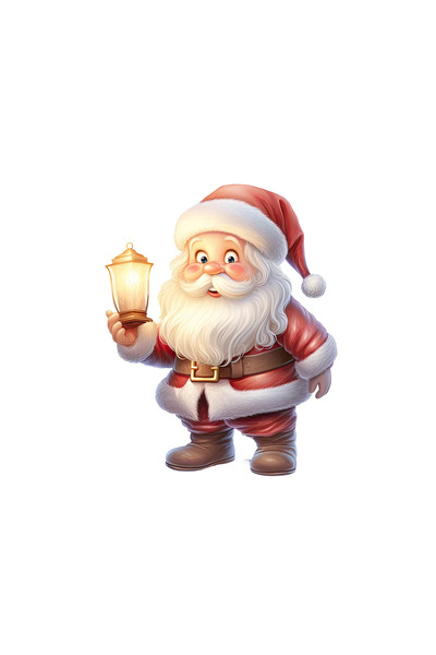 INOVATIX Σετ 8 τεμαχίων, αυτοκόλλητο Άγιου Βασίλη με φανάρι στο χέρι, INOVATI...