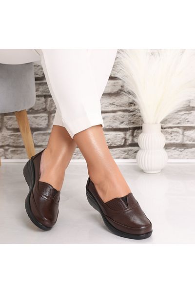 MODA STİL Women's Casual Shoes Brown Made of Eco-Leather Watina, 37