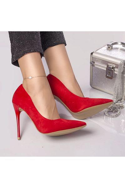 MODA STİL Liliana stiletto in red suede, 38