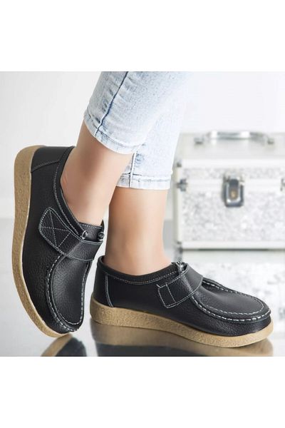 MODA STİL Chloe casual shoes black genuine leather, 37