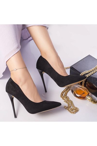 MODA STİL Liliana stiletto in black suede, 40