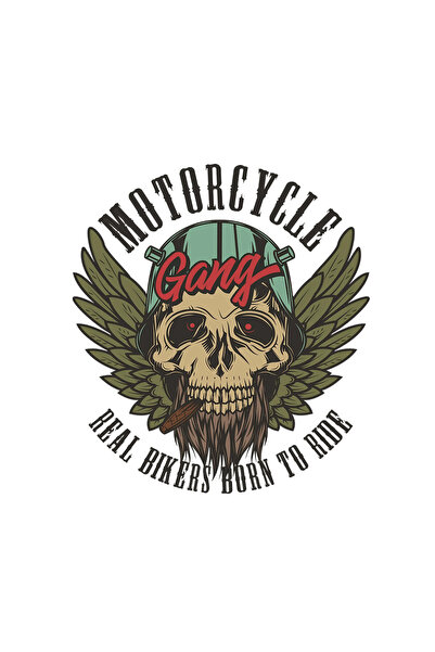 INOVATIX Set de 8 piese, Autocolant Bandă de motocicliști Adevărați motocicli...