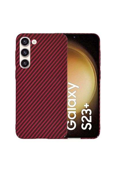 Techsuit Samsung Galaxy S23 Plus Case - Techsuit Carbonite FiberShell - Red