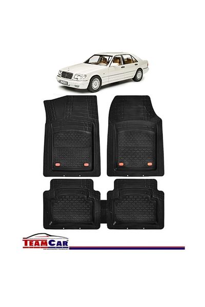TEAMCAR ® Covorașe auto tip tavă Mercedes-Benz Clasa S W140 (1991–1998) Negru