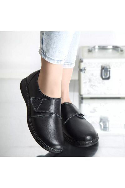 MODA STİL Women's casual shoes Black made of genuine leather Felicy, 40