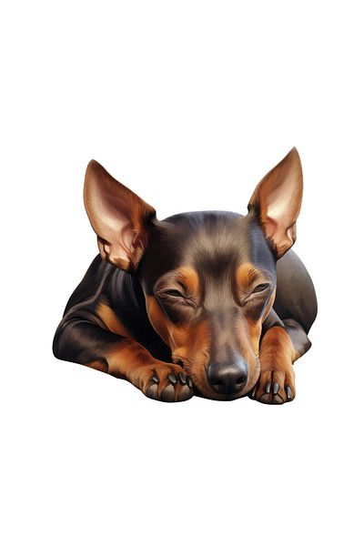 INOVATIX Set de 8 piese, autocolant Pinscher german, INOVATIX®. 6 cm